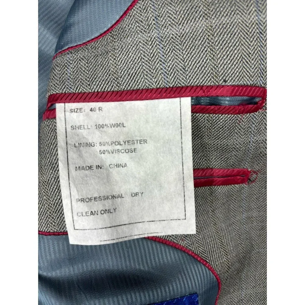 Pendleton 100% Wool Shell Blazer Men's Size‎ 40R Gray Sports Coat Jacket